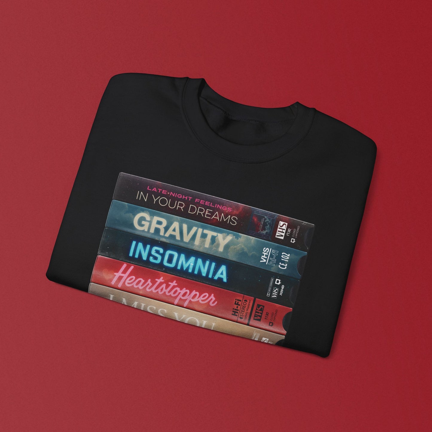 In Your Dreams VHS Stack Crewneck