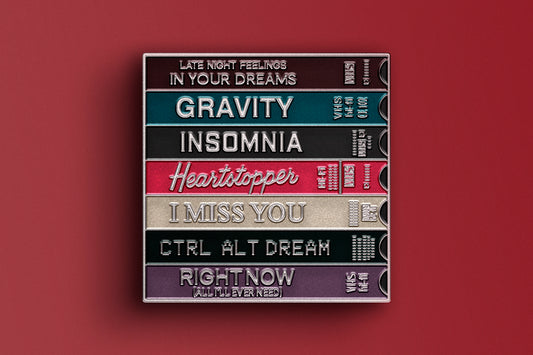 In Your Dreams VHS Stack Enamel Pin